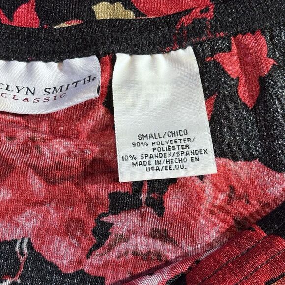 Jaclyn Smith Classic Vintage Y2K Floral Red/Black  Maxi Skirt Size S Whimsigoth - Picture 6 of 10